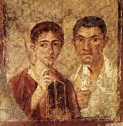 unknow artist Portrait of a Man and His Wife,from pompeii oil painting artist